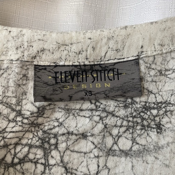 Eleven Stitch Design Marble Tank Top XS Gray White Sleeveless Made in USA - Picture 4 of 11